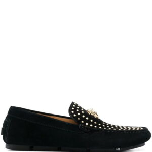 Versace  La Medusa studded suede loafer