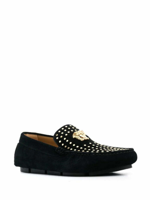 Versace  La Medusa studded suede loafer - Image 2