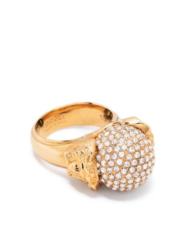 Versace  crystal-embellished ring