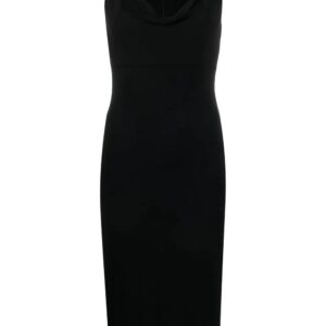 Versace Medusa cowl-neck dress