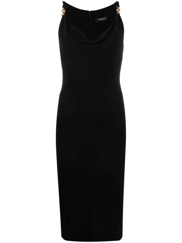 Versace  Medusa cowl-neck dress