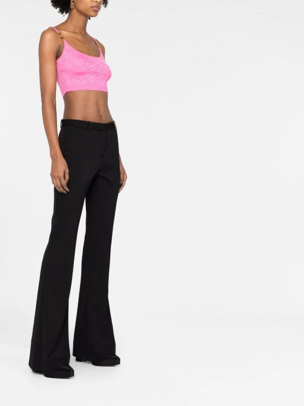Versace  Medusa-plaque flared trousers - Image 4