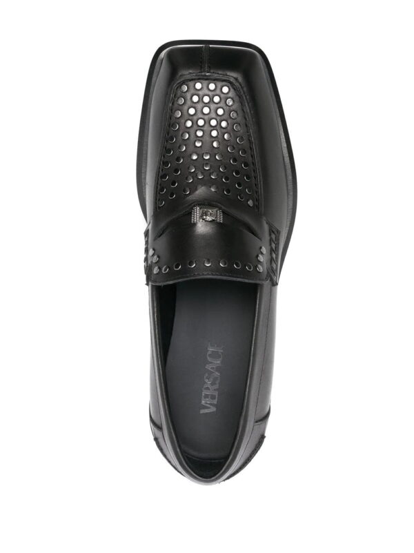 Versace  square-toe studded loafers - Image 4