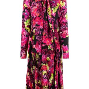 Versace floral-print midi dress
