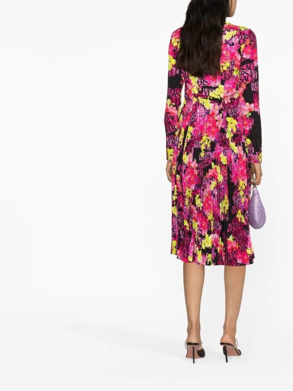 Versace  floral-print midi dress - Image 3
