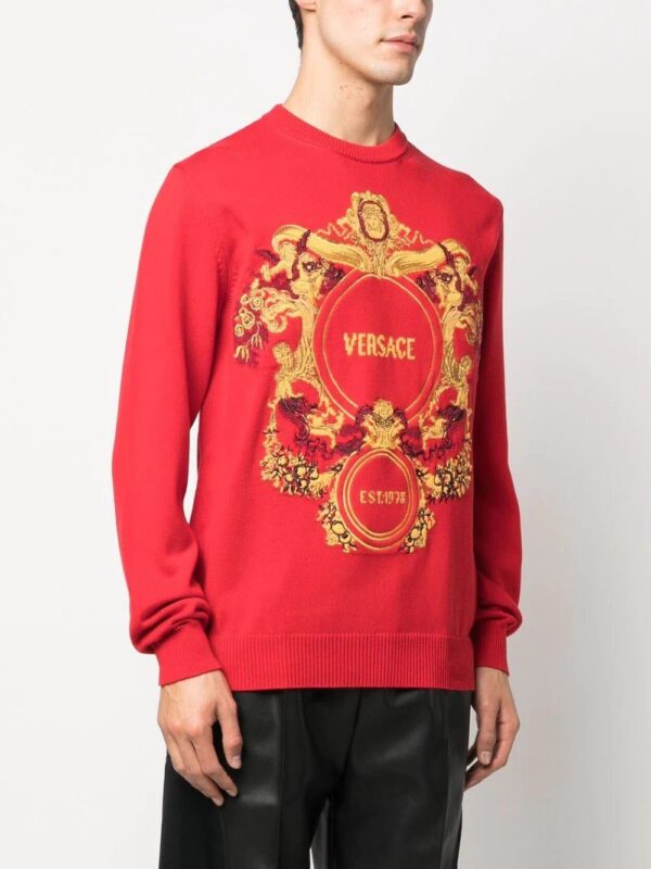 Versace  baroque-print cotton sweatshirt - Image 3