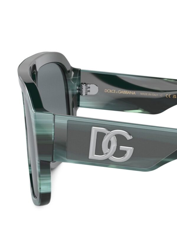 Dolce & Gabbana Eyewear logo-plaque square-frame sunglasses - Image 3