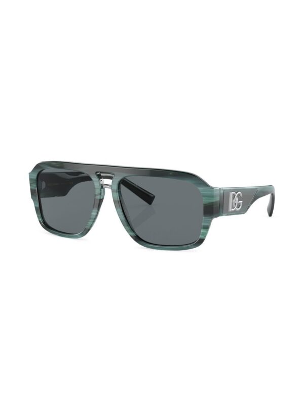 Dolce & Gabbana Eyewear logo-plaque square-frame sunglasses - Image 2
