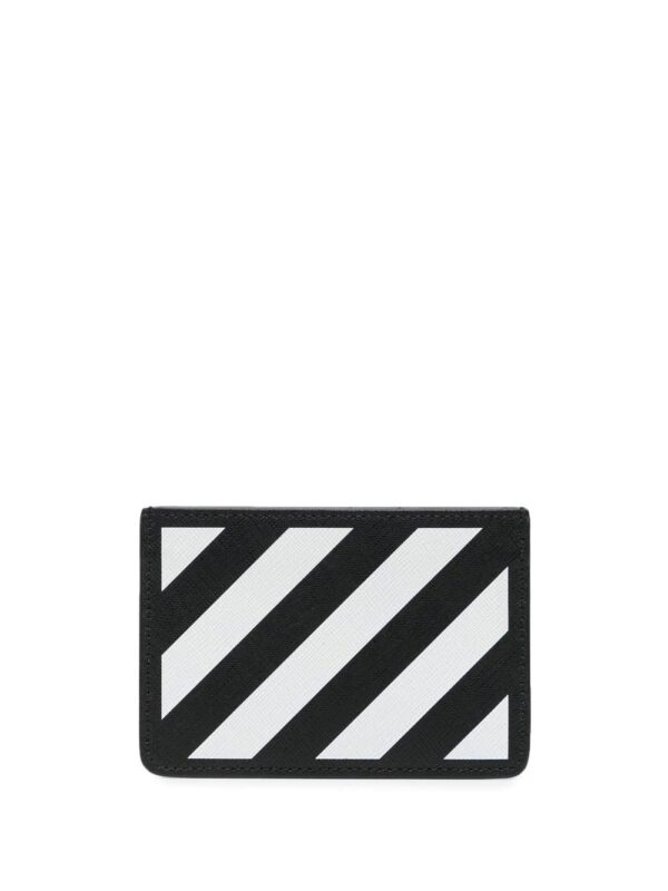 Off-White  Binder Diag leather cardholder
