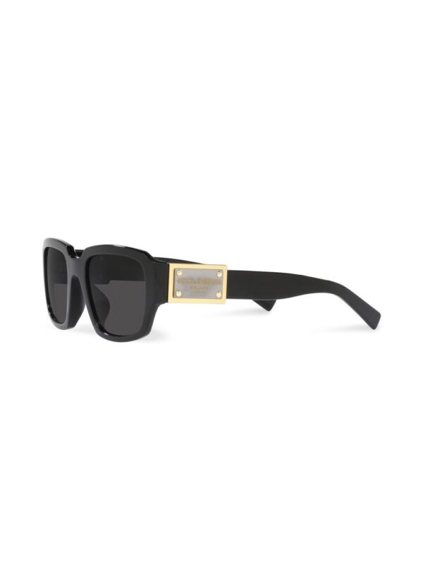 Dolce & gabbana  Eyewear logo-plaque oversized sunglasses - Image 2