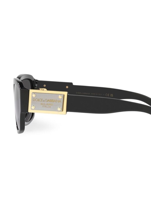 Dolce & Gabbana Eyewear logo-plaque oversized sunglasses - Image 3