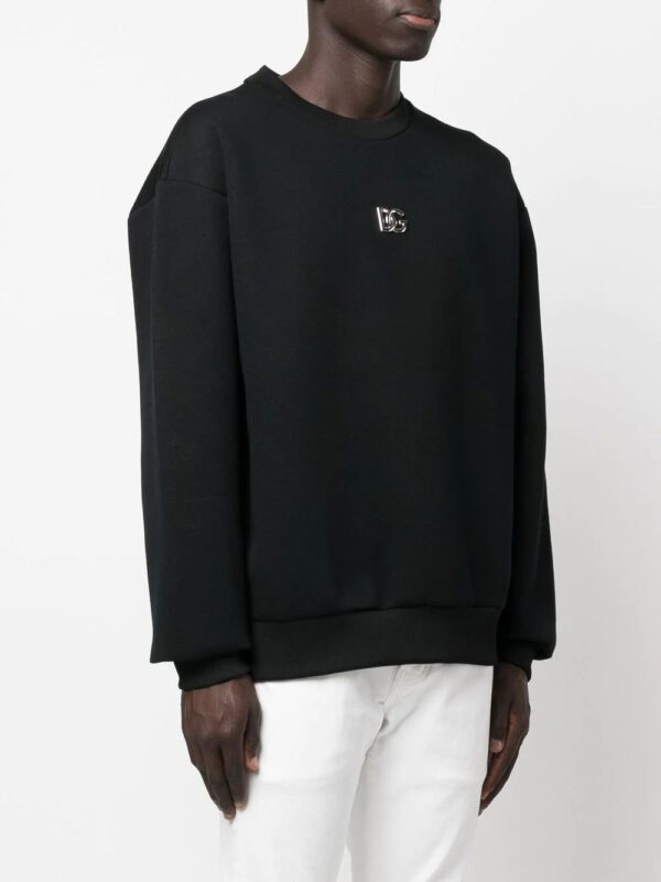Dolce & Gabbana  logo plaque crew-neck sweatshirt - Image 3