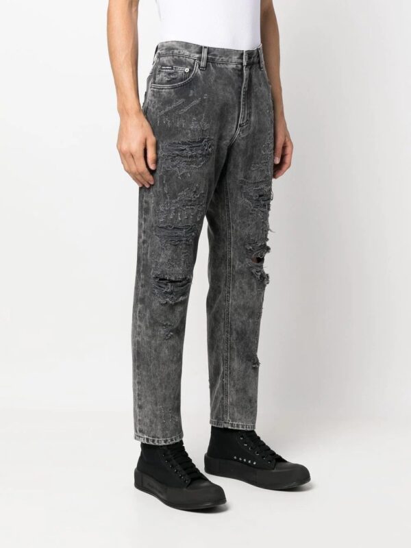 Dolce & Gabbana  distressed-finish straight-leg jeans - Image 3