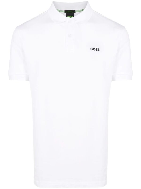 BOSS  embroidered-logo short-sleeved polo shirt