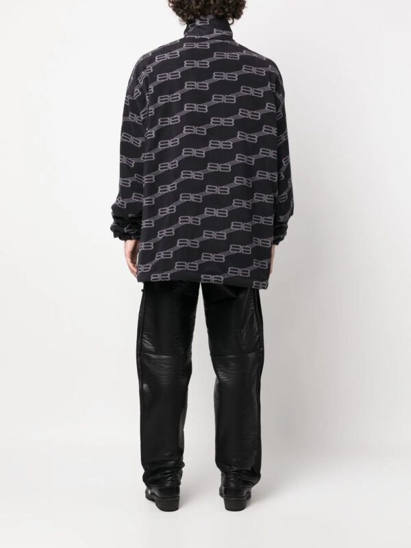Balenciaga  monogram-print jacket - Image 4
