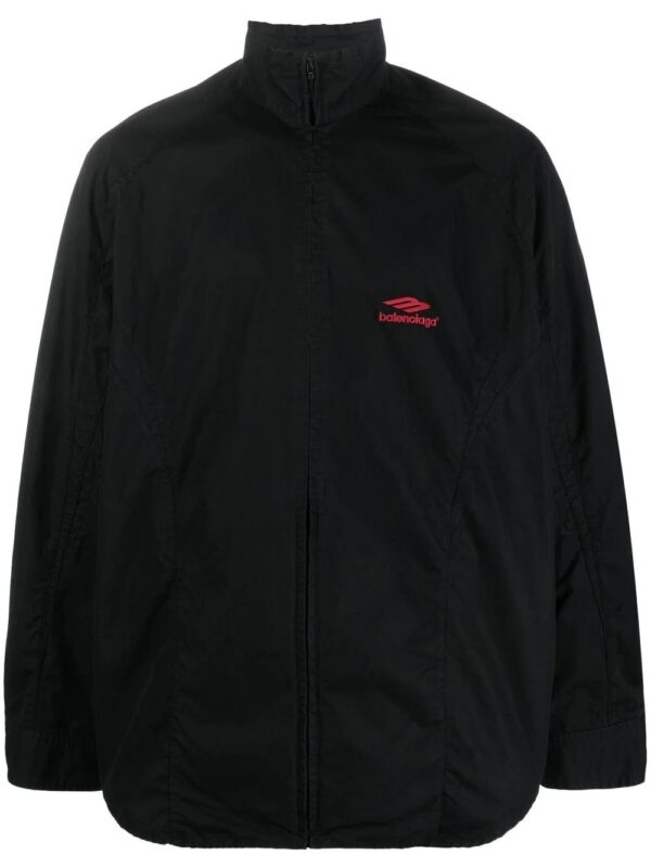 Balenciaga  logo-embroidered track shirt