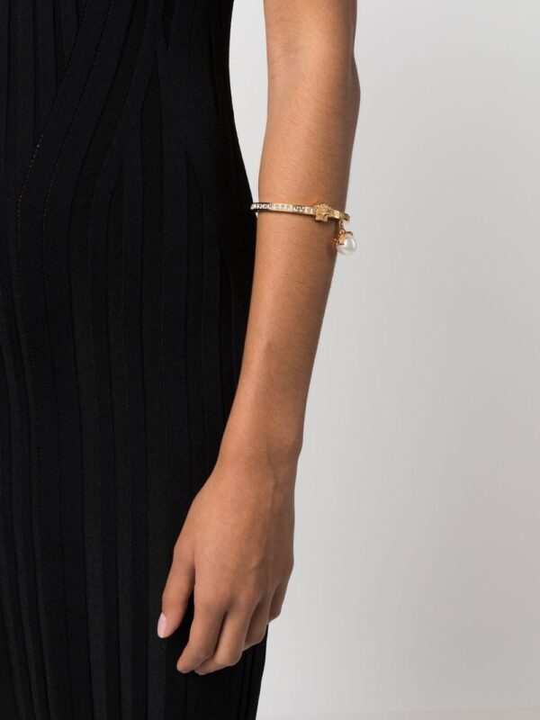 Versace  Medusa-head pearl-charm bangle - Image 2