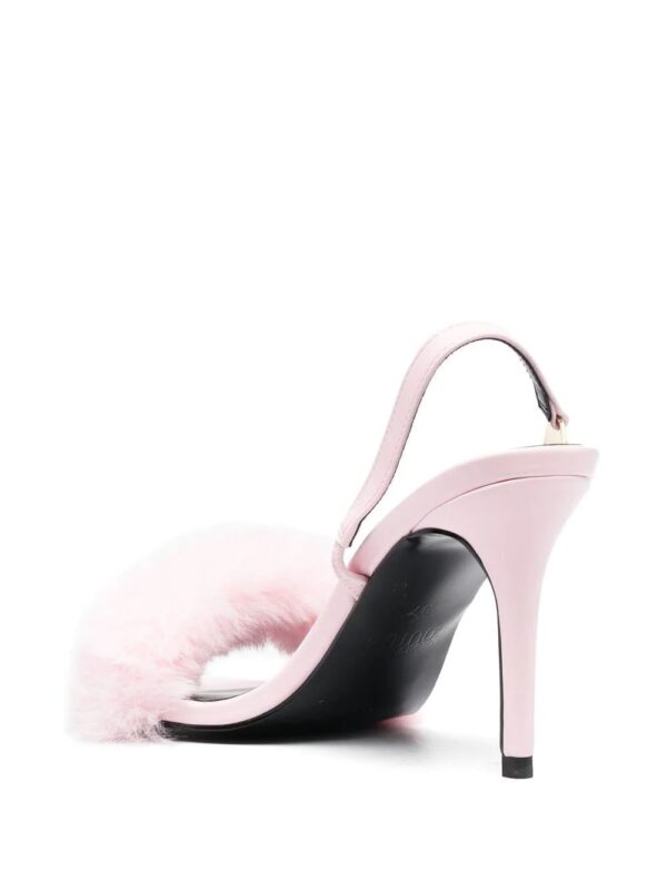 Versace faux-fur slingback sandals - Image 3