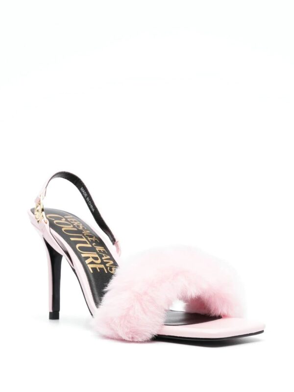 Versace faux-fur slingback sandals - Image 2