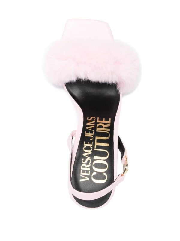 Versace faux-fur slingback sandals - Image 4