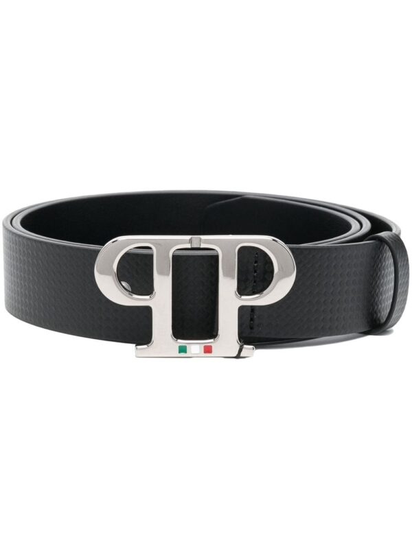 Louis Vuitton logo-plaque leather belt