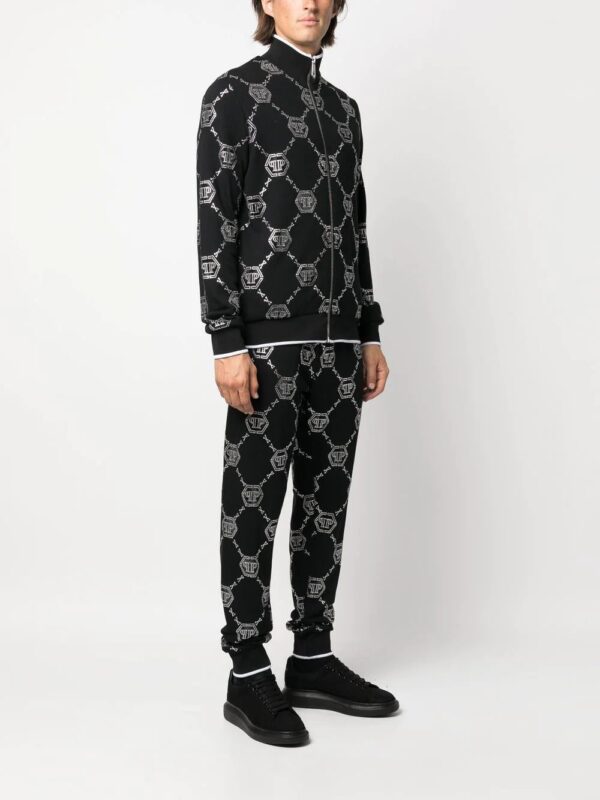 Philipp Plein  monogram-pattern track pants - Image 3