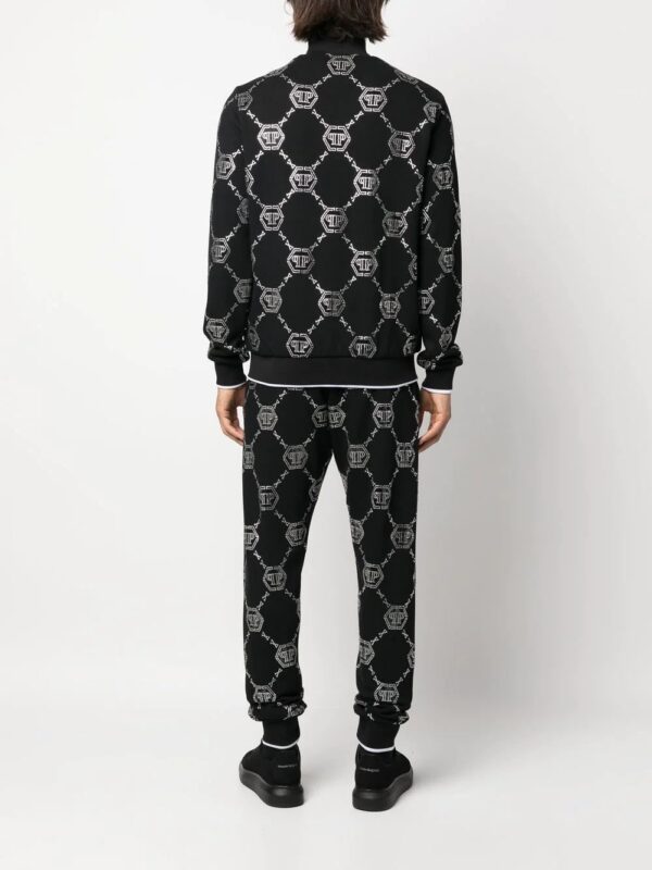 Philipp Plein  monogram-pattern track pants - Image 4