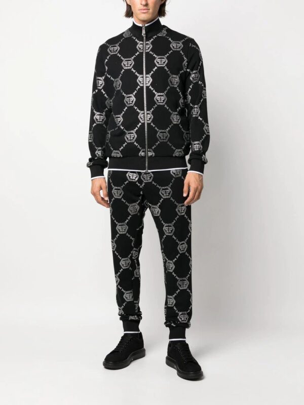 Philipp Plein  monogram-pattern track pants - Image 2