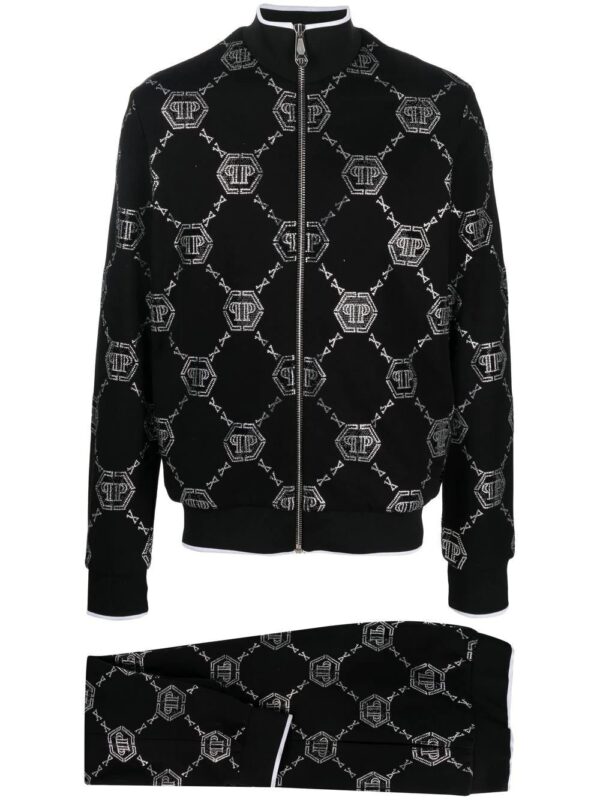 Philipp Plein  monogram-pattern track pants