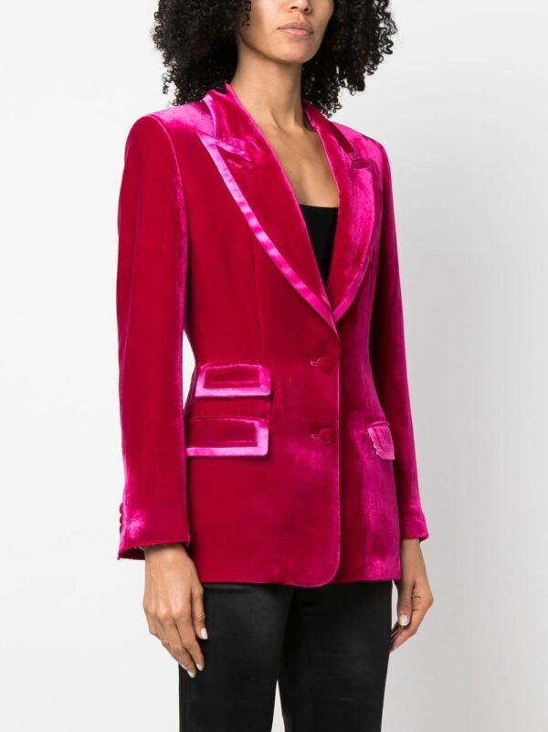 Philipp Plein  contrasting-trim velvet blazer - Image 3