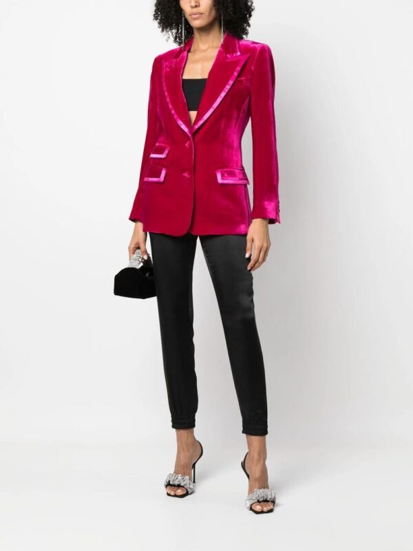 Philipp Plein  contrasting-trim velvet blazer - Image 2