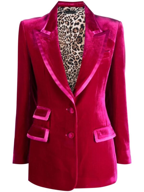 Philipp Plein  contrasting-trim velvet blazer