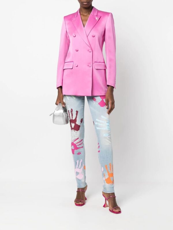 Philipp Plein  double-breasted satin blazer - Image 2