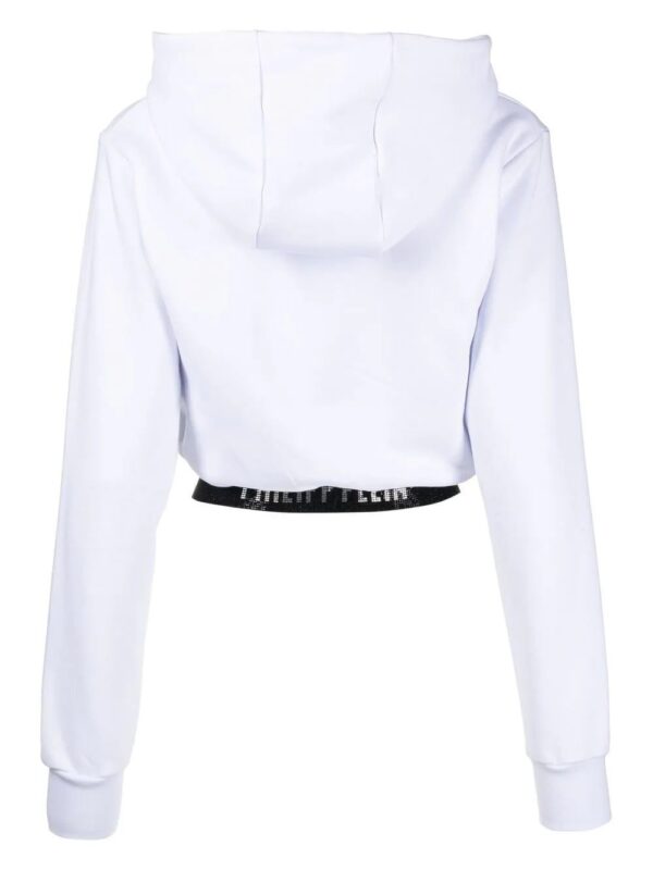 Philipp Plein  logo-waistband cropped hoodie - Image 2