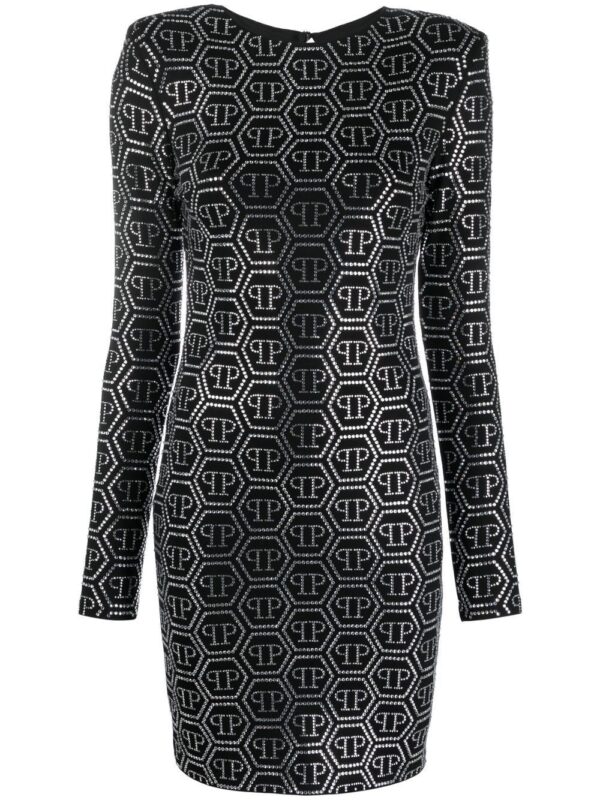 Philipp Plein sequin-embellished monogram mini dress