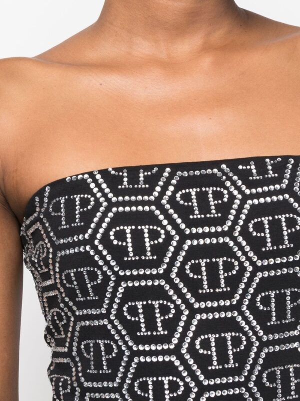Philipp Plein sequin-embellished monogram mini dress - Image 5