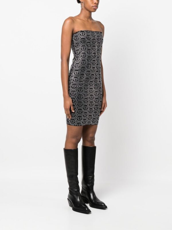Philipp Plein sequin-embellished monogram mini dress - Image 4
