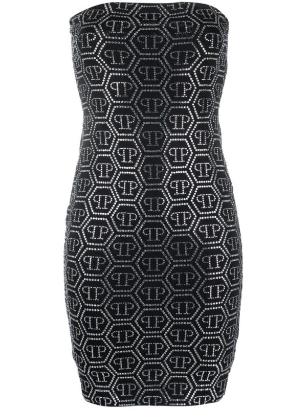 Philipp Plein sequin-embellished monogram mini dress