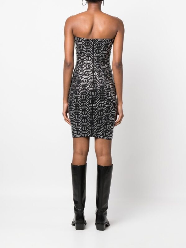 Philipp Plein sequin-embellished monogram mini dress - Image 3
