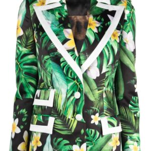 Philipp Plein  floral-print single-breasted blazer