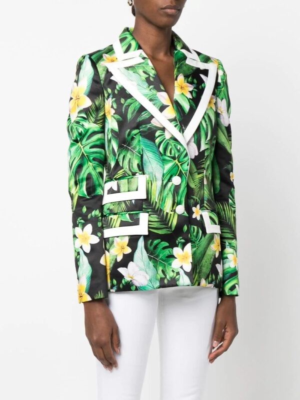 Philipp Plein  floral-print single-breasted blazer - Image 3