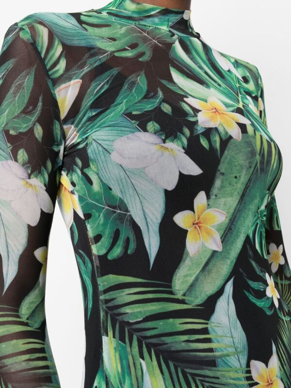 Philipp Plein graphic-print long-sleeve mini dress - Image 2