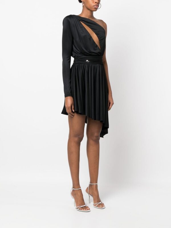 Philipp Plein pleated one-shoulder dress - Image 4