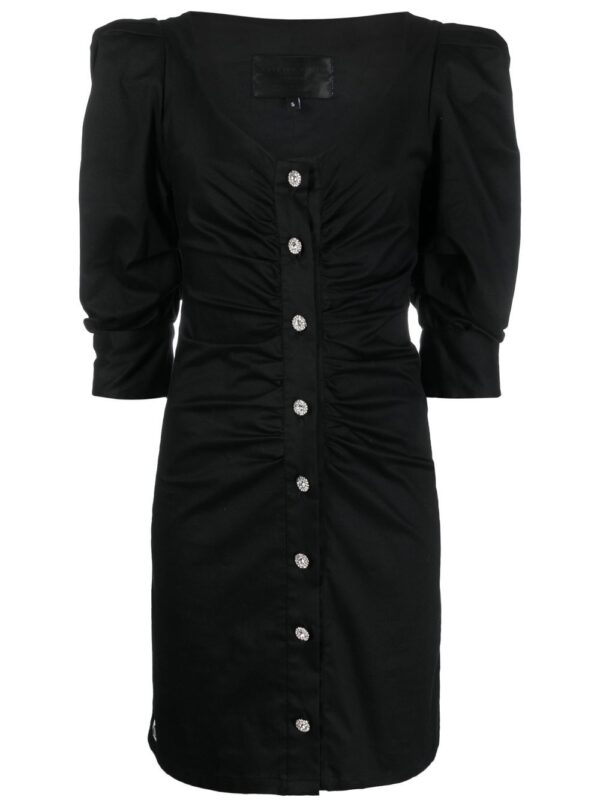 Philipp Plein crystal-embellished ruched mini dress