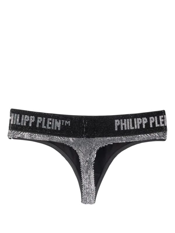Philipp Plein  metallic crystal-embellished thong - Image 2