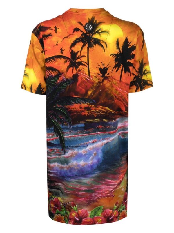 Philipp Plein Hawaii-print T-shirt dress