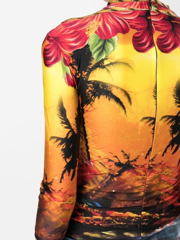 Philipp Plein Hawaii-print mock-neck dress - Image 2