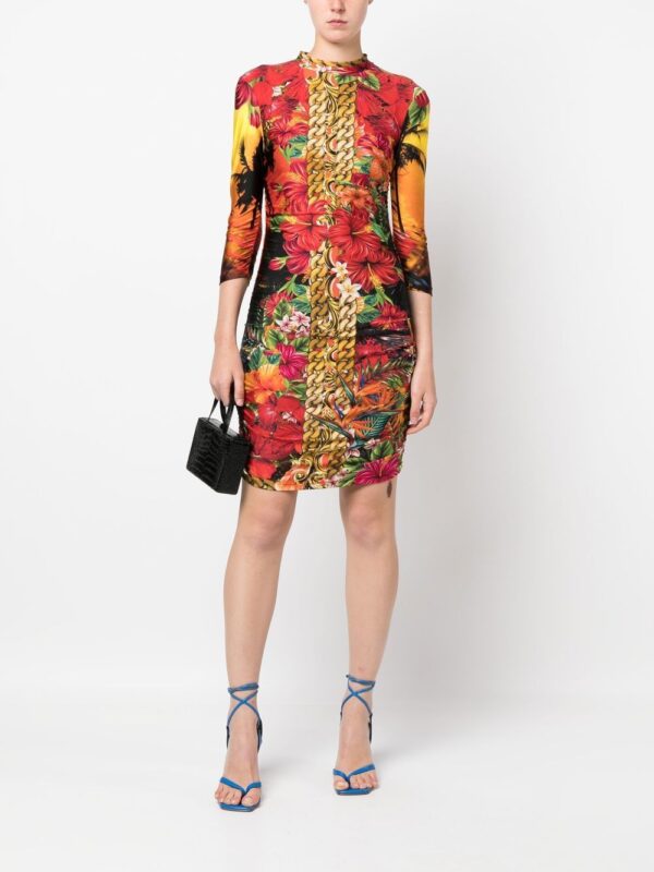 Philipp Plein Hawaii-print mock-neck dress - Image 5