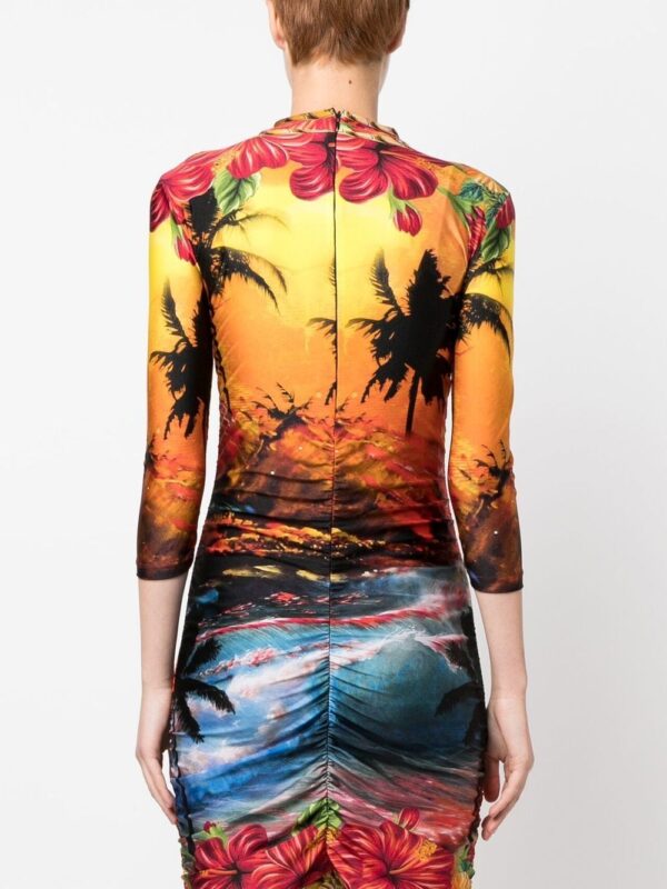 Philipp Plein Hawaii-print mock-neck dress - Image 3