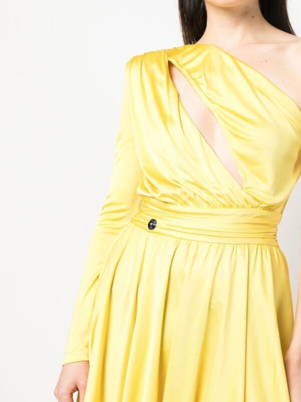 Philipp Plein pleated one-shoulder dress - Image 3